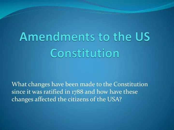 amendments to the us constitution