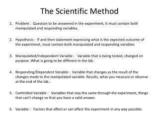 the scientific method