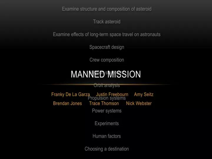 manned mission