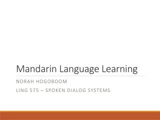 Mandarin Language Learning