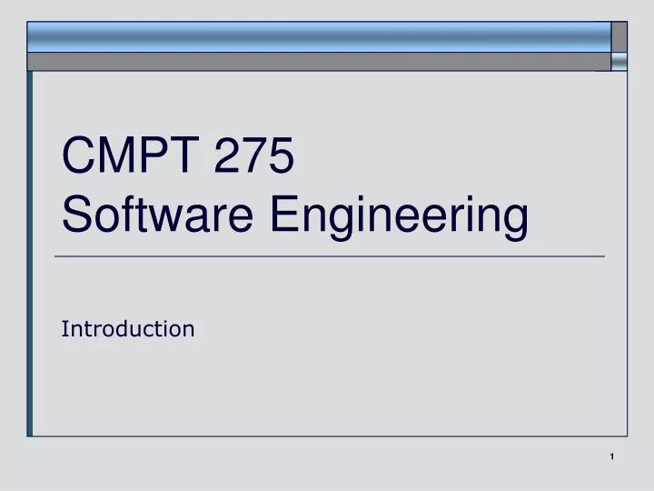 cmpt 275 software engineering