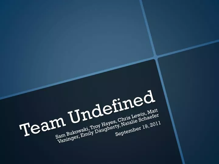 team undefined