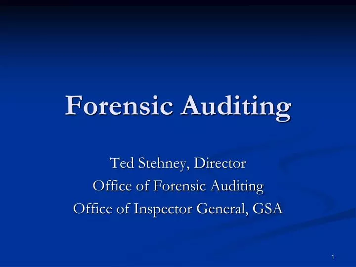 forensic auditing
