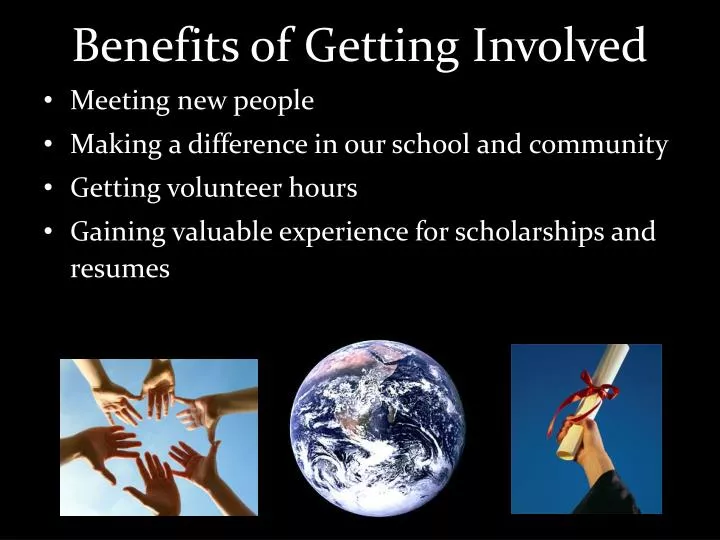 benefits of getting involved