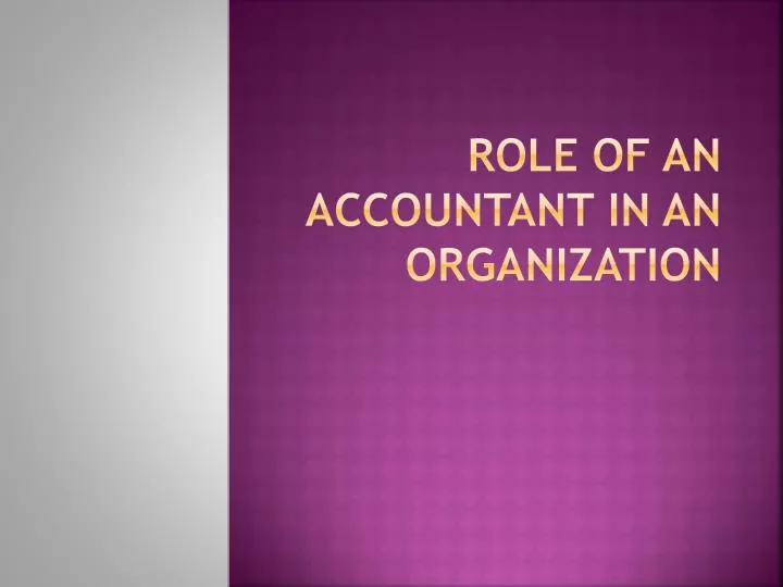 role of an accountant in an organization