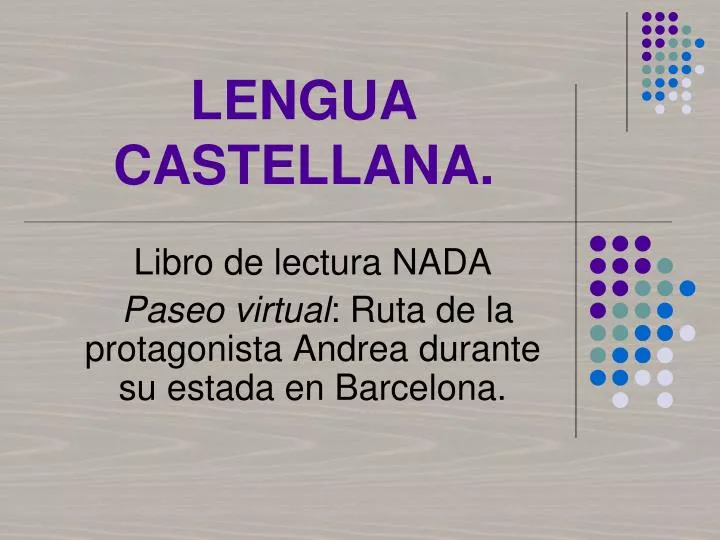 lengua castellana