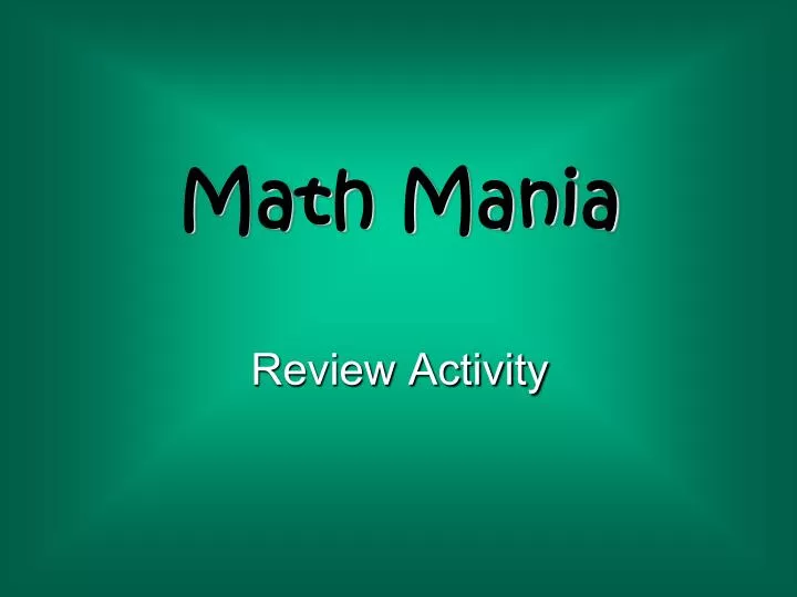math mania