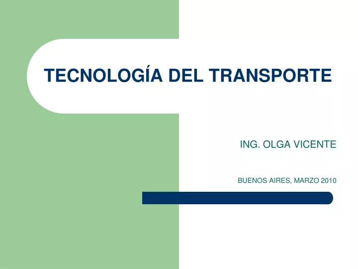 tecnolog a del transporte