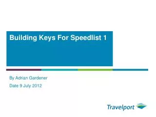 Building Keys For Speedlist 1