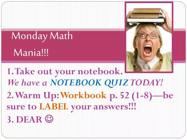 monday math mania