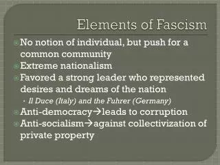 Elements of Fascism