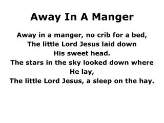 Away In A Manger