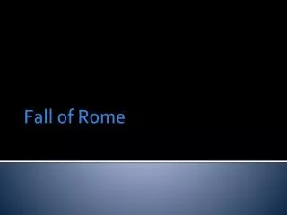 Fall of Rome