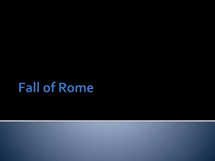 fall of rome