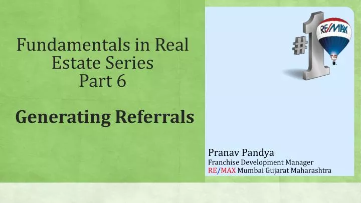 fundamentals in real estate series part 6 generating referrals