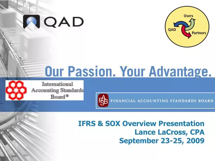 ifrs sox overview presentation lance lacross cpa september 23 25 2009