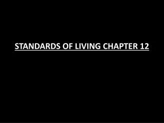 STANDARDS OF LIVING CHAPTER 12