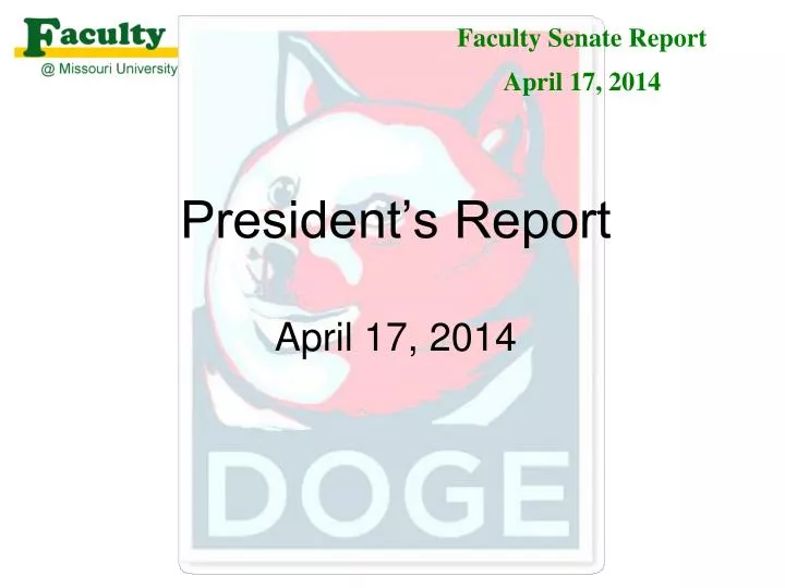 president s report april 17 2014