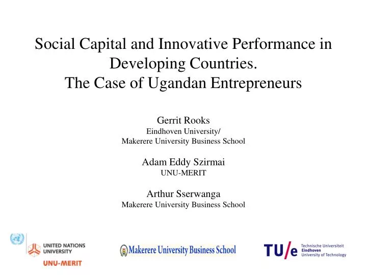 social capital and innovative performance in developing countries the case of ugandan entrepreneurs