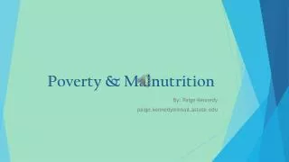 Poverty &amp; Malnutrition