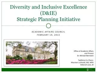 Diversity and Inclusive Excellence (D&amp;IE) Strategic Planning Initiative