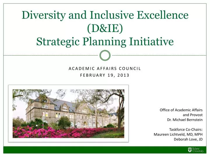 diversity and inclusive excellence d ie strategic planning initiative