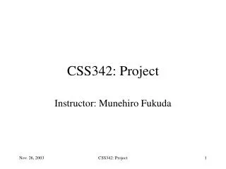 CSS342: Project