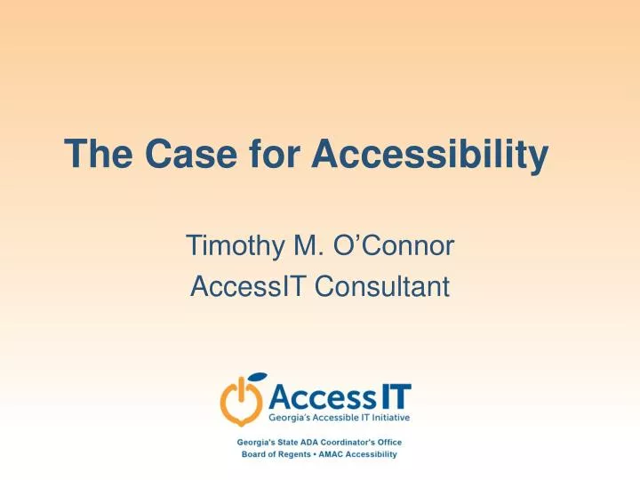 the case for accessibility