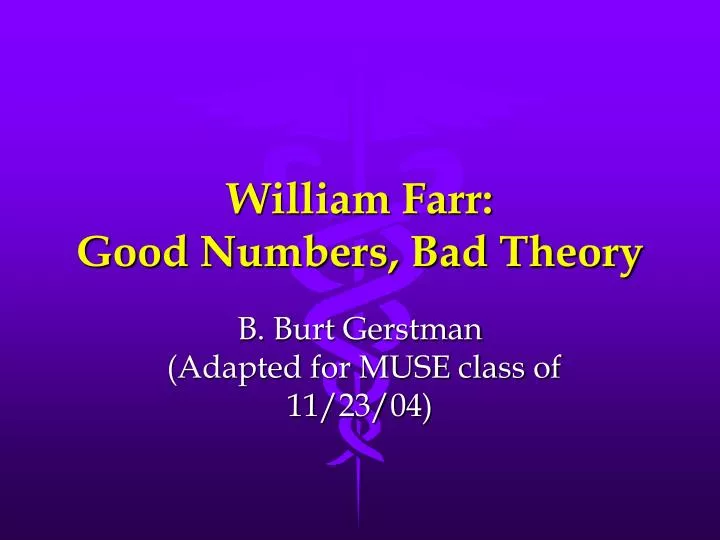 william farr good numbers bad theory