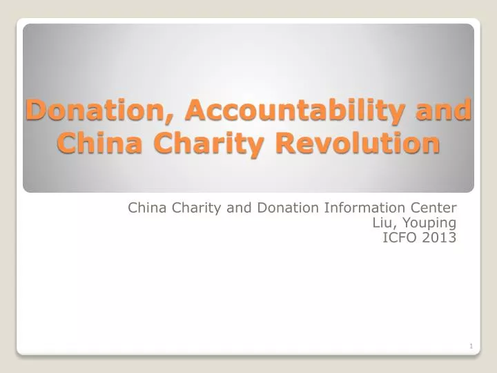 donation accountability and china charity revolution