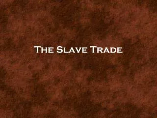 the slave trade