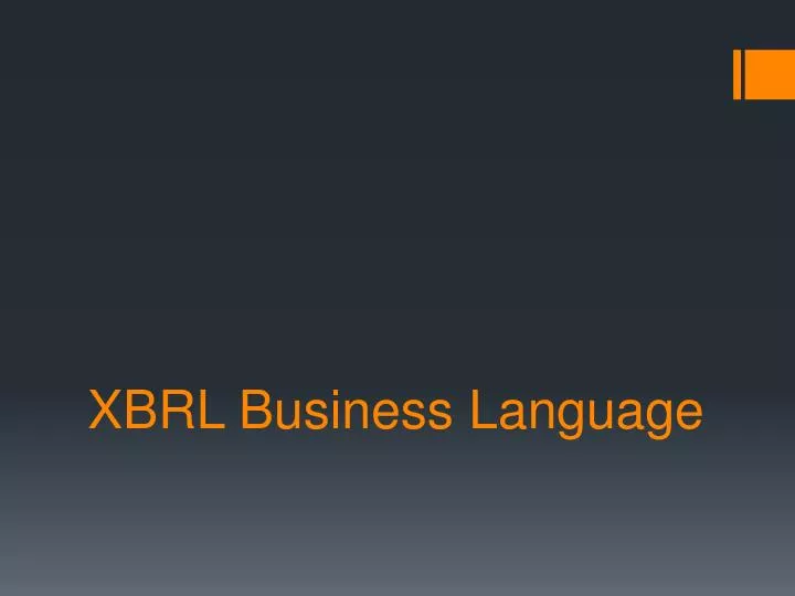 xbrl business language