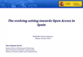The evolving setting towards Open Access in Spain
