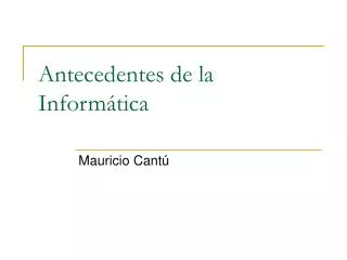 antecedentes de la inform tica