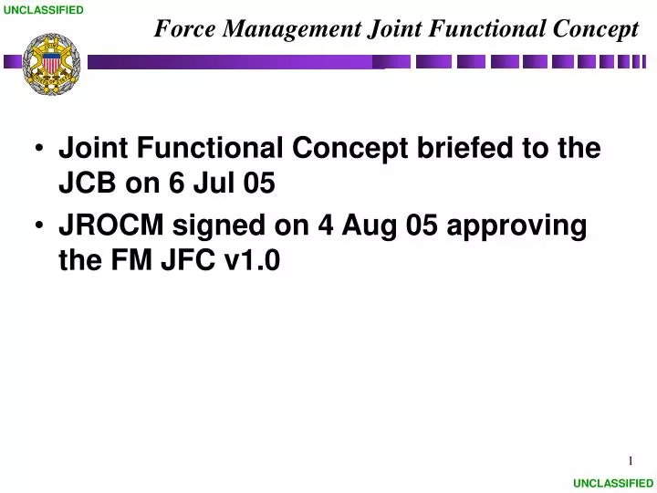 force management joint functional concept