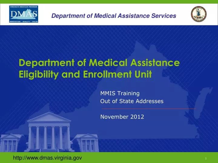 department of medical assistance eligibility and enrollment unit