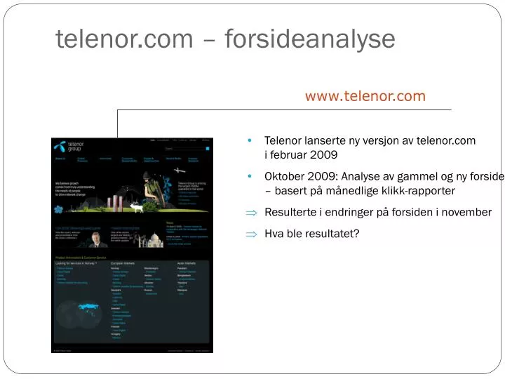 telenor com forsideanalyse