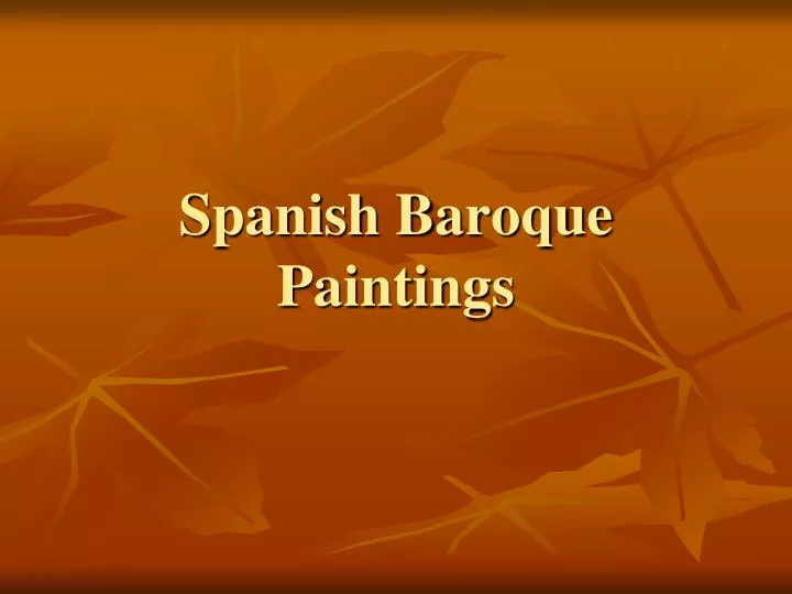 spanish baroque paintings