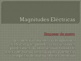 magnitudes el ctricas