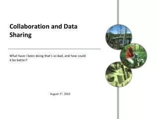 Collaboration and Data Sharing