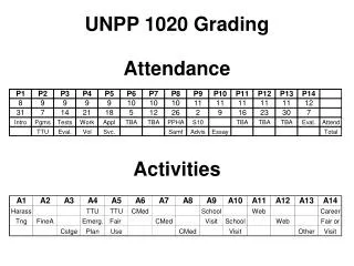UNPP 1020 Grading