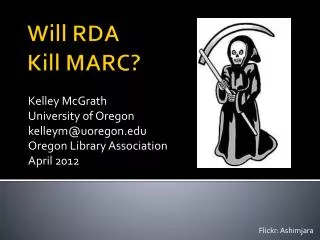 Will RDA Kill MARC?
