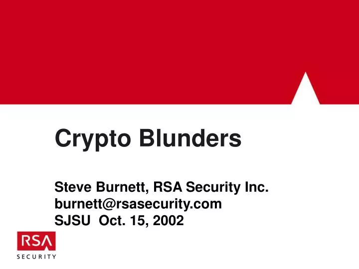 crypto blunders