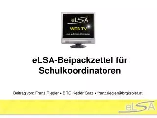 elsa beipackzettel f r schulkoordinatoren