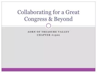 Collaborating for a Great Congress &amp; Beyond