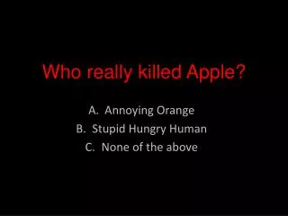 Who really killed Apple?