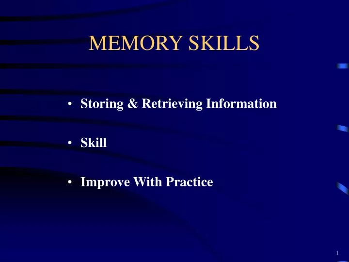 memory skills