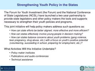 Strengthening Youth Policy in the States