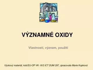 v znamn oxidy