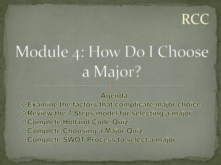 module 4 how do i choose a major